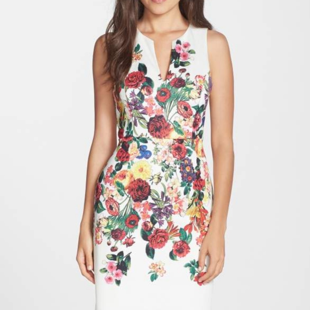 Xl Kaya and Sloane floral sheath dress